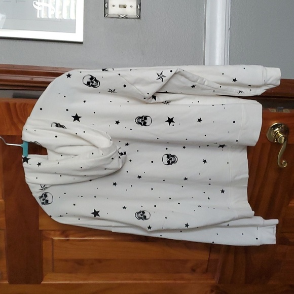 Cynthia Rowley rayon white with black skulls hoodie - Picture 5 of 5